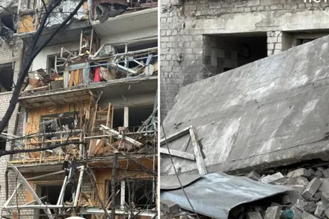 Атака дронів на Бориспіль: пошкоджено п'ятиповерхівку, є постраждалі