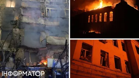 Нічний удар дронів по Запоріжжю: пошкоджено виш, ТЦ і багатоповерхівки, п'ятеро 