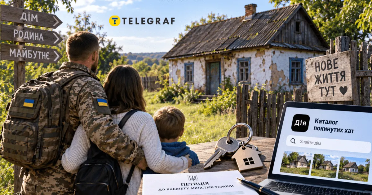 Петиція пропонує безкоштовно віддавати покинуті сільські хати переселенцям і ветеранам