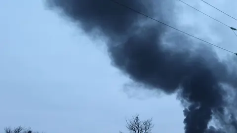 Атака БпЛА на Київ: уламки впали біля житлових будинків у Голосіївському районі