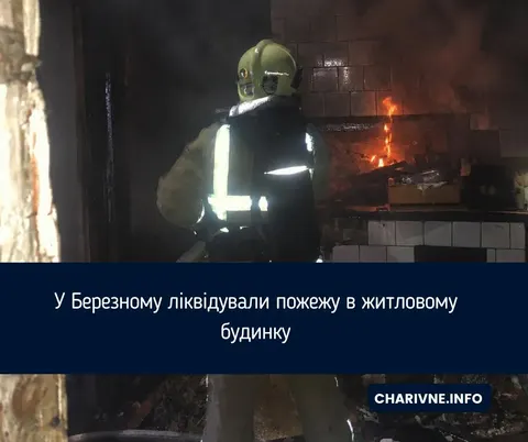 Пожежа в Березному: жінка отруїлася димом через загоряння грубки